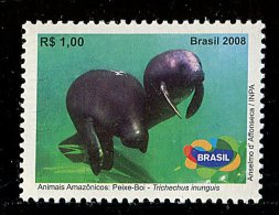 (cl. 3 - P19) Bresil ** N° 3035 (ref. Michel Au Dos) - Le Lamantin - - Unused Stamps