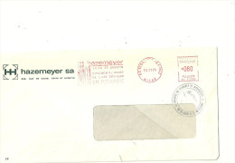 LETTRE GREVE PTT 1974 AVEC MACHINE A AFFRANCHIR CACHET CHAMBRE DE COMMERCE - Altri & Non Classificati