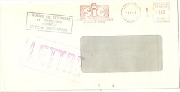 LETTRE GREVE PTT 1974 AVEC MACHINE A AFFRANCHIR CACHET CHAMBRE DE COMMERCE - Altri & Non Classificati