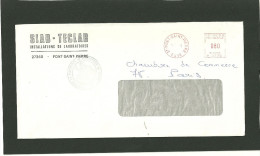 LETTRE GREVE PTT 1974 AVEC MACHINE A AFFRANCHIR CACHET CHAMBRE DE COMMERCE - Altri & Non Classificati