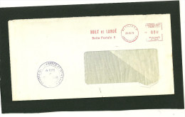 LETTRE GREVE PTT 1974 AVEC MACHINE A AFFRANCHIR CACHET CHAMBRE DE COMMERCE - Autres & Non Classés