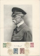 TCHECOSLOVAQUIE - 85 Ans Du Président Masaryk - Document Commémoratif - 3 Scans - Variétés Et Curiosités