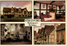 STRATFORD  SHEAKESPEARE'S BIRTHPLACE  BEDROOM AND KITCHEN     MAXI-CARD   (VIAGGIATA) - Autres & Non Classés