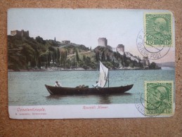 Carte Postale Affranchie Levant Autrichien Oblitération Constantinople 1908 - Levante-Marken