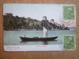 Carte Postale Affranchie Levant Autrichien Oblitération Constantinople 1908 - Eastern Austria