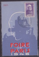 Foire De Paris 1946 - Storia Postale