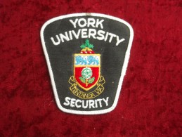 Patch Originale York University Security Canada - Politie En Rijkswacht