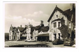 RB 1078 - Real Photo Postcard - Cars Outside The Invercauld Arms Hotel - Braemer Aberdeenshire Scotland - Aberdeenshire