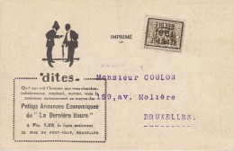 Nr 248 A, Op Reklamekaart La Derniere Heure (7657) - Typos 1929-37 (Lion Héraldique)