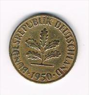 DUITSLAND 5 PFENNIG  1950 D - 5 Pfennig