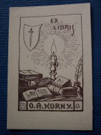 ""    EX  LIBRIS  O  A   HORNY  "" - Ex Libris