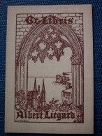 ""    EX  LIBRIS  ALBERT  LIEGARD  "" Signé   - Format  10 X 6 - Exlibris