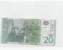 Billets - B1184 - Serbie  - 20 Dinara  ( Type, Nature, Valeur, état... Voir  Double Scan) - Serbia