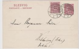 DT-A018 / P3 Aufbrauch 3.6.1920 Mit Zusatzmarke Zum Reichs-Posttarif, Da Zu Deutschland Gehörig - Schleswig