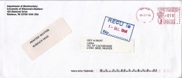 ETATS UNIS  USA 1998   Enveloppe De Madison (WI) à Lyon    EMA Du 25.11.1998 - Marcophilie