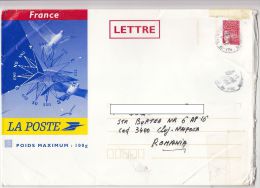CARDINAL POINTS, MARIANNE, COVER STATIONERY, ENTIER POSTAL, 2002, FRANCE - Other & Unclassified