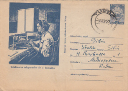 PHONED TELEGRAMMES, POSTAL SERVICES, COVER STATIONERY, ENTIER POSTAL, 1957, ROMANIA - Telegraaf