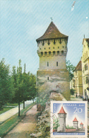 SIBIU GUILDS TOWERS, OLD FORTRESS, CM, MAXICARD, CARTES MAXIMUM, 1968, ROMANIA - Tarjetas – Máximo