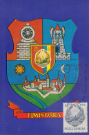 TIMISOARA TOWN COAT OF ARMS, FORTRESS, CM, MAXICARD, CARTES MAXIMUM, 1976, ROMANIA - Maximum Cards & Covers