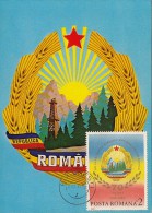 SOCIALIST REPUBLIC COAT OF ARMS, CM, MAXICARD, CARTES MAXIMUM, 1988, ROMANIA - Cartes-maximum (CM)