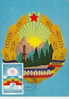 SOCIALIST REPUBLIC COAT OF ARMS, CM, MAXICARD, CARTES MAXIMUM, 1983, ROMANIA - Maximum Cards & Covers