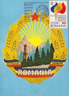 SOCIALIST REPUBLIC COAT OF ARMS, CM, MAXICARD, CARTES MAXIMUM, 1975, ROMANIA - Maximum Cards & Covers
