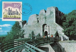 ARCHAEOLOGY, NEAMT FORTRESS RUINS, CM, MAXICARD, CARTES MAXIMUM, 1976, ROMANIA - Archaeology