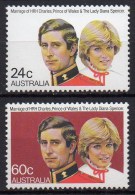 Australie - 1981 - Yvert N° 740 & 741 **  - Mariage Royal, Lady Diana - Nuevos