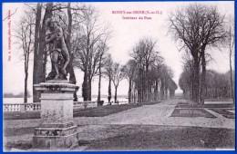 CARTE POSTALE ANCIENNE YVELINES 78 ROSNY SUR SEINE SEINE ET OISE INTERIEUR DU PARC DOS VERT SEPARE ECRITE IMP. LAVERGNE - Rosny Sur Seine