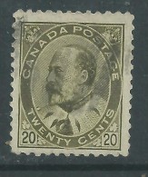 Canada N° 83 O Edouard VII, Partie De Série, 20 C. Olive, Oblitération  Très Faible,  Sinon TB - Altri & Non Classificati