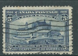 Canada N° 88 O Tricentenaire De La Fondation Du Québec : 5 C. Bleu Oblitération Moyenne Sinon TB - Used Stamps