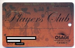 Osage Casino, Sand Springs, OK, U.S.A., Used Slot Or Player´s Card, # Osage-4 - Casinokarten
