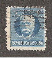 Perforadas/perfin/perfore/lochung Republica De Cuba 1917 5 Centavos Scott 268 Edifil 208 NCB National City Bank - Gebraucht