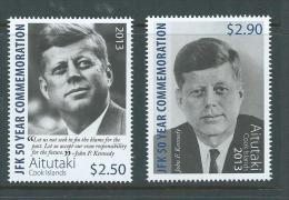 Aitutaki 2013 Kennedy JFK Anniversary Set Of 2 MNH - Aitutaki