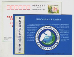 Coal Worker Helmet,self-contained Oxygen Tank,CN06 Pingdingshan The 5th Int'l Mine Rescue Contest Pre-stamped Card - First Aid