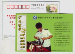 Respirator Operation First Aid,China 2006 Pingdingshan The 5th International Mine Rescue Contest Pre-stamped Card - First Aid