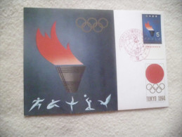 Belle Carte Avec Cachet Philatelique...TOKYO 1964 - Olympic Games