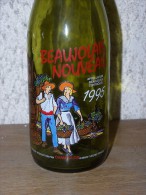 BOUTEILLE SERIGRAPHIE  BEAUJOLAIS NOUVEAU  1995 VIDE - Wein