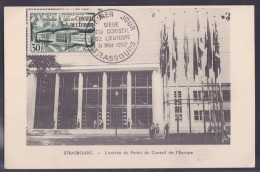 France N°923 - Carte Maximum - Conseil De L'Europe - 1940-1949