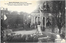 SAINT CHRISTOPHE  (cpa 37) Inauguration Du Monument élevé à La Memoire Du Docteur Fulgence Raymond - Autres Communes