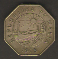 MALTA 25 CENTS 1975 - Malte