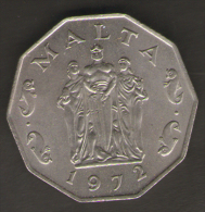 MALTA 50 CENTS 1972 - Malta