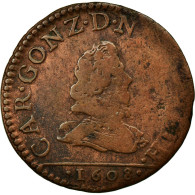 Monnaie, FRENCH STATES, NEVERS & RETHEL, 2 Liard, 1608, Charleville, TB, Cuivre - Andere & Zonder Classificatie