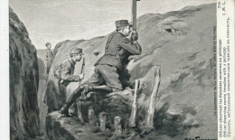 GUERRE 1914-18 - Officier Observant Les Tranchées Ennemies Au Périscope - Edit. LAPINA - Guerra 1914-18