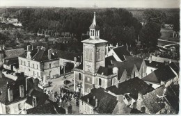 72 Sarthe Pontvallain En Avion Au Dessus L'Eglise Et La Mairie - Pontvallain