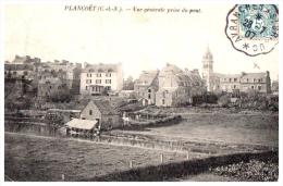 CPA  PLANCOET  , Un Coin Du Village ,vue Prise Du Pont - Plancoët