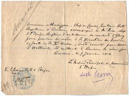 VP2438 - MILITARIA - Guerre 14 - 18  - AMIENS X BRETEUIL - Croix - Rouge - Note Du Médecin Principal Mr ? - Documents