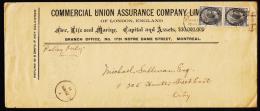 1900. 2x ½ C. HAMILTON MAR 10 1900. COMMERCIAL UNION ASSURANCE COMPANY LIMITED.  (Michel: ) - JF177250 - Covers & Documents