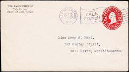 1913. NEW HAVEN CONN. YALE STATION OCT 13 1913. UNITED STATES 2 CENTS (Michel: ) - JF177375 - Autres & Non Classés