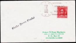 1940. U.S.S. ROWAN FEB 16 1940. ARUBA-DUTCH WEST INDIES. 2 C.  (Michel: 456) - JF177428 - Postal History